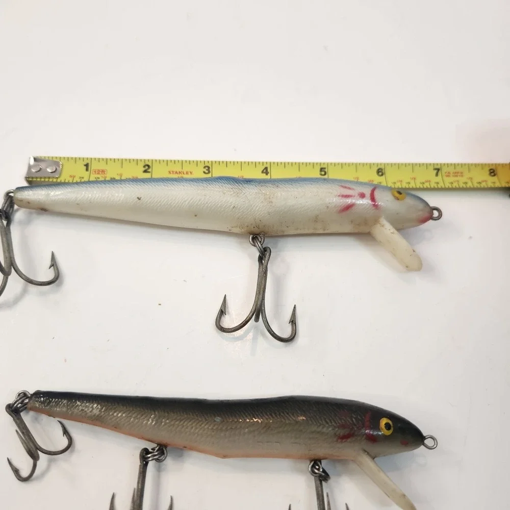 Lot Of 2 Vintage Cotton Cordell Redfin Lures 5-1/2 Inch‎ And 6-1/2 Inch Fishing